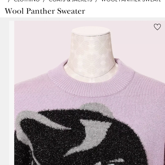 Kate Spade Panther Wool Blend Sweater Size Medium Like New - Picture 8 of 9